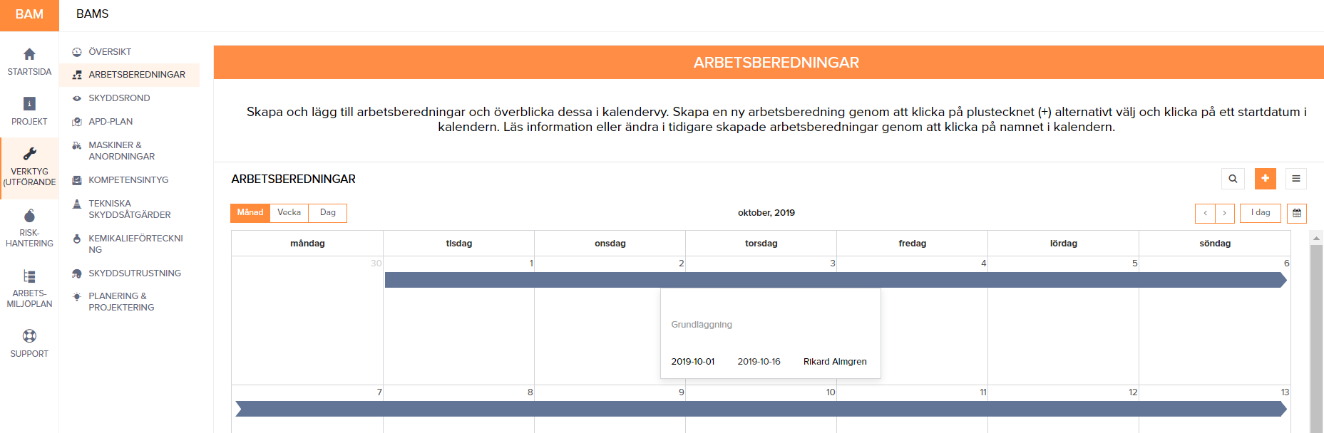 Arbetsberedning - digitala arbetsberedningar